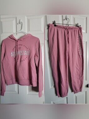 Aeropostale Dusty Pink Hoodie & Jogger Set